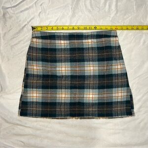American Eagle Plaid Mini Skirt Elastic Wasteband Sz L